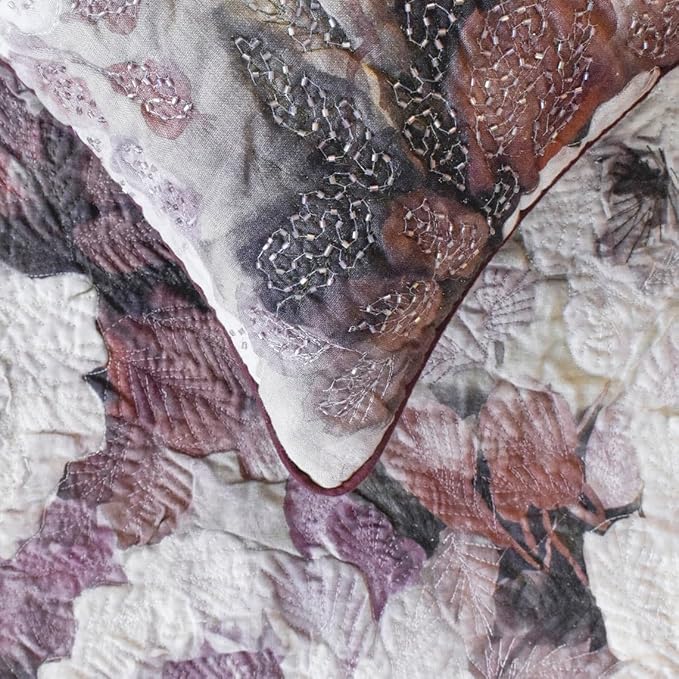 The HomeCentric King/Queen/Twin Purple Decorative Twin 53"x18" Bed Runner - Image 2