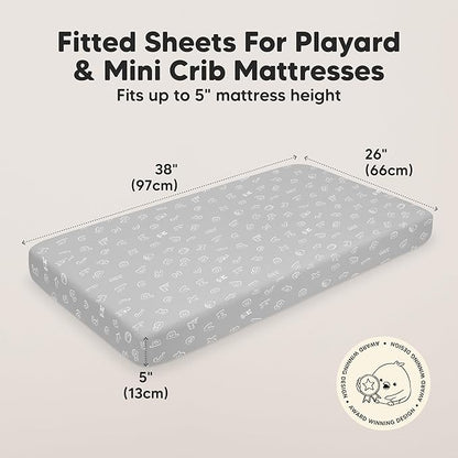 2-Pack Mini Crib Sheets Fitted - Image 3