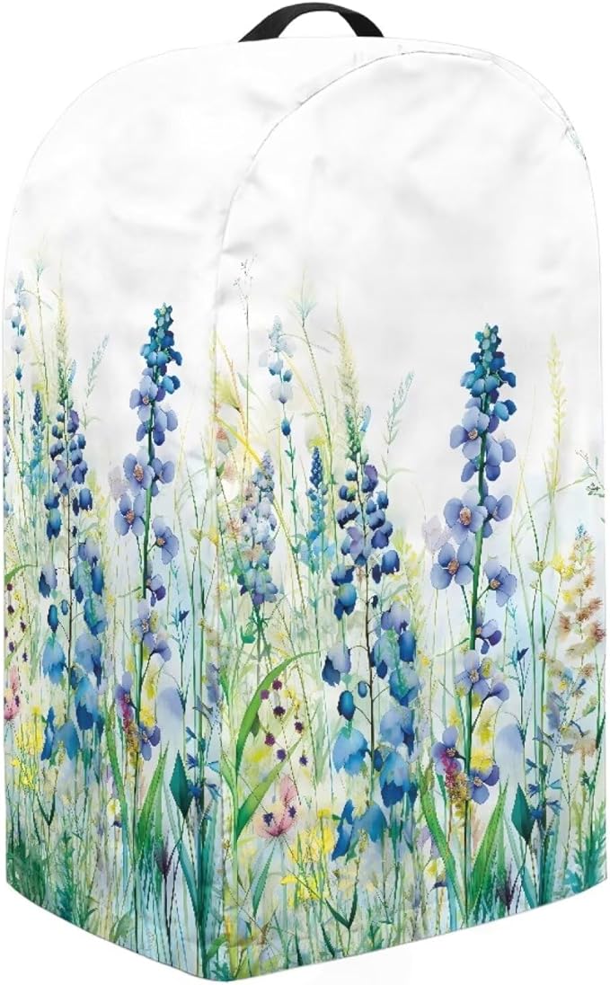 Blue Lavender Floral Kitchen Blender Cover Food Processor Dust Cover - Image 4