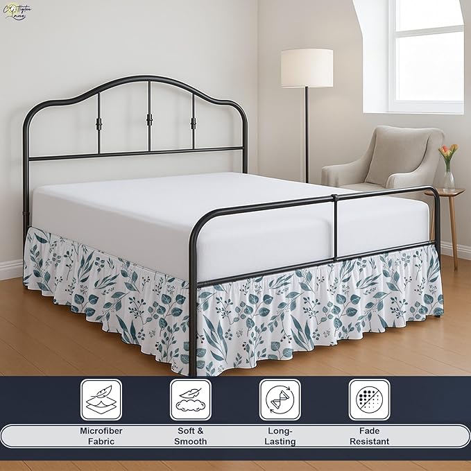 Cottington Lane Ruffled Bed Skirt Twin Size - Image 3