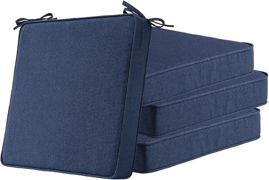 Sunbrella Square Corner Seat Cushions, 18.5" x 16" x 3", Indoor Outdoor Water by Unimatta