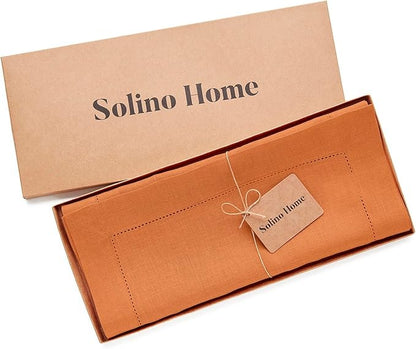 Solino Home Linen Pumpkin Hemstitch Table Runner 36 Inches - Image 5