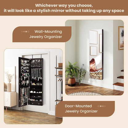 nafort 2 leds mirror jewelry cabinet, 47.5-inch tall, package contents