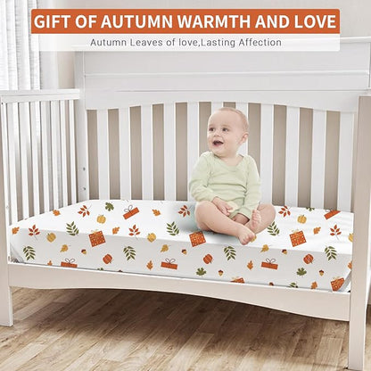Bimocosy Crib Sheets 4 Pack, Baby Crib Sheets Fitted - Image 5