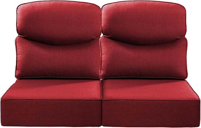 Luxury 22x24/22x25 6-Inch Smile Outdoor Seat Cushions Set of 2 by ACTREST