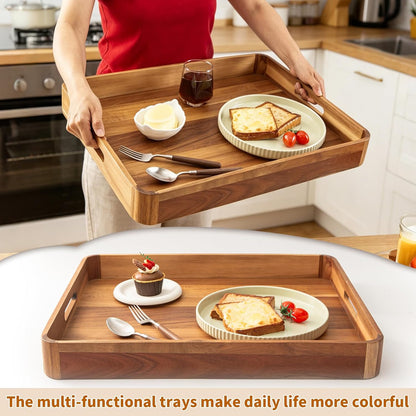 large wooden ottoman tray great rectangle trays for, side view
