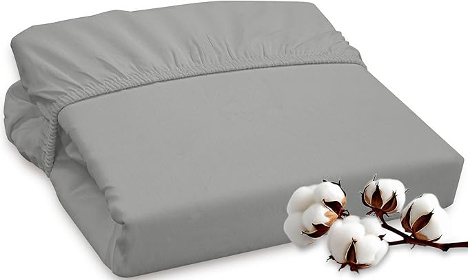 ROYALE LINENS 300 Thread Count 100% Long Staple Combed Cotton Fitted Sheet Queen by ROYALELINENS