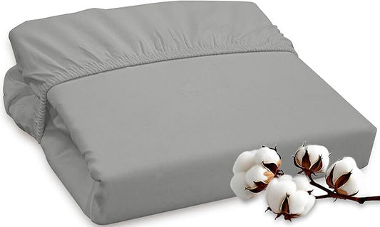 ROYALE LINENS 300 Thread Count 100% Long Staple Combed Cotton Fitted Sheet Twin by ROYALELINENS
