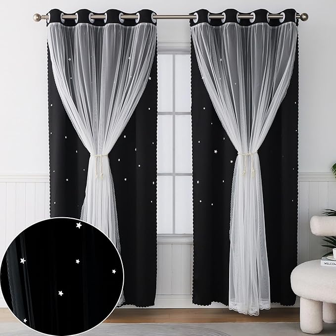 Black Curtains for Bedroom by Ftinala
