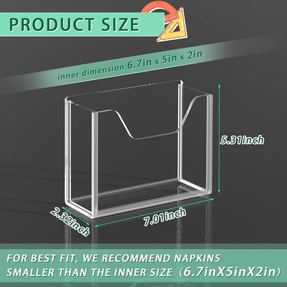 Napkin Holder, Vertical Rectangular Disposable Hand Towel Paper Waterproof - Image 5