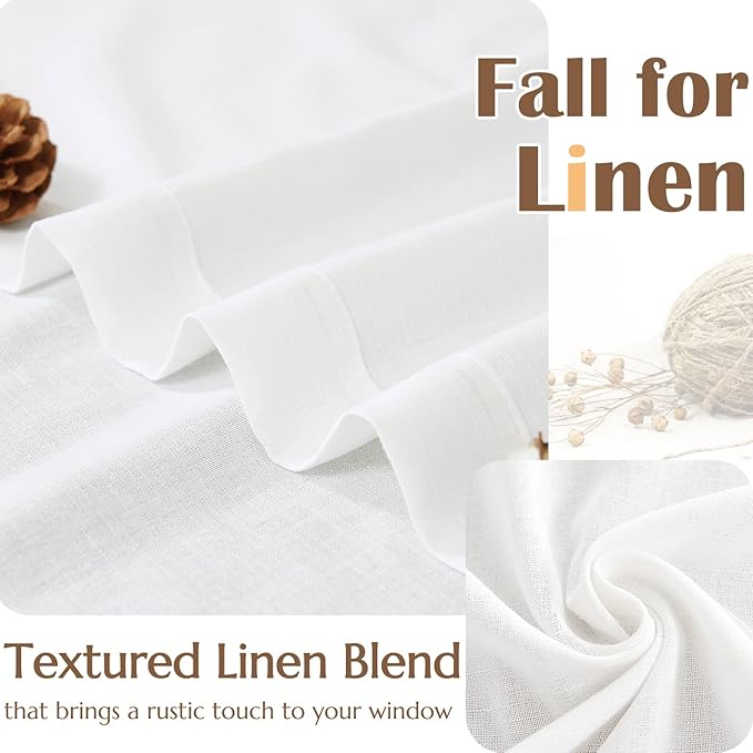 jinchan Pinch Pleated Linen Blend Curtains 54 Inch 2 Panels Light Filtering - Image 8