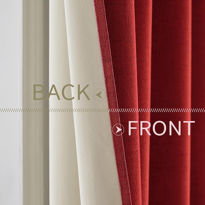 MIULEE 100% Blackout Linen Curtains - Image 6