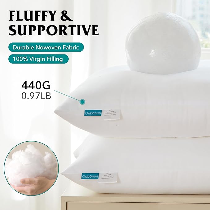 Oubonun 18 x 18 Throw Pillow Inserts - Image 4
