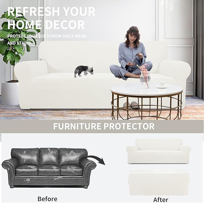 Easy-Going Stretch Loveseat Slipcover 1-Piece Sofa Cover Furniture Protector - Image 3