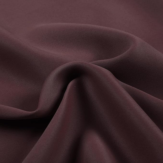 TWOPAGES Burgundy Pinch Pleated Room Darkening Curtain 84 Inches Long, Solid - Image 4