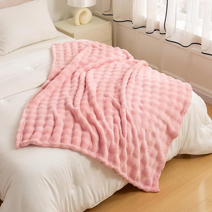 YUSOKI Luxury 3D Bubble Throw Blanket 2lb, All Ages, Home Decoration - Image 5