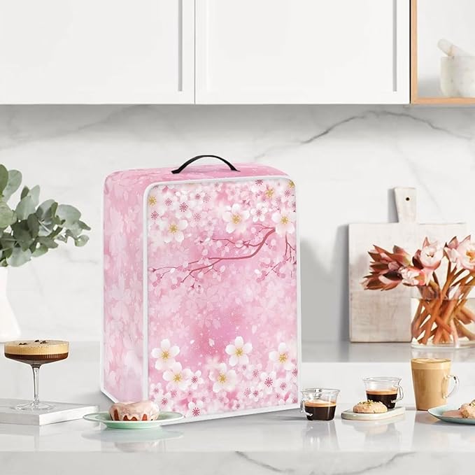 Mumeson Cherry Blossom Coffee Maker Cover, Universal Waterproof and Dustproof - Image 3