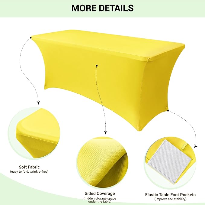 Obstal 6ft Stretch Spandex Table Cover - Image 3