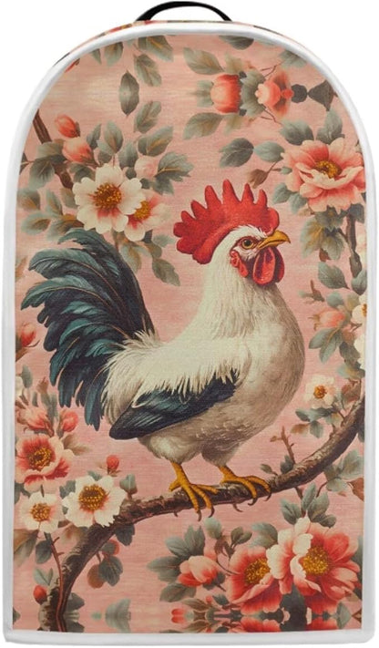 Rooster Flower Print Blender Dust Cover Stand Mixer or Coffee Maker Appliance - Image 2