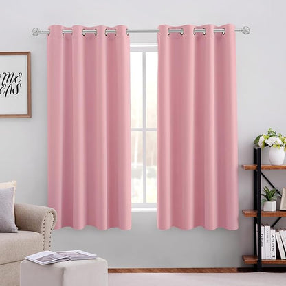 HOMEIDEAS Baby Pink Blackout Curtains by HOMEIDEAS