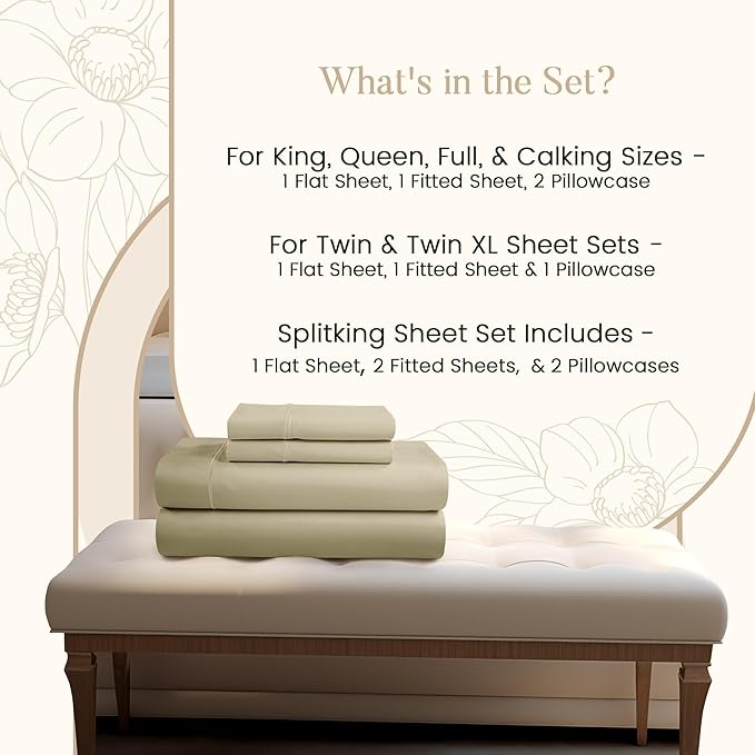 Bed Sheets King Size Sheets Set, 800 Thread Count King Size Bedding Sheets & - Image 7