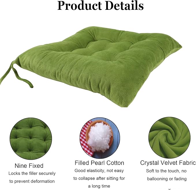6 Pack Square Seat Cushion Chair Pads - Image 3