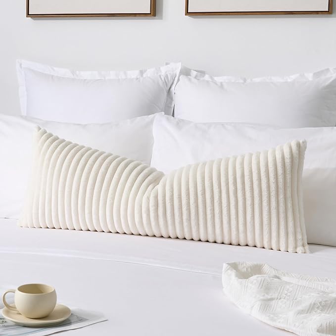 Kevin Textile Soft Plush 14x36 Inch Long Lumbar Pillow Cover 1 Pack, Luxury by KevinTextile