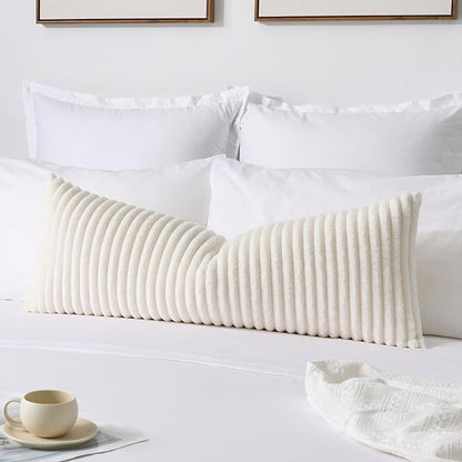 Kevin Textile Soft Plush 14x36 Inch Long Lumbar Pillow Cover 1 Pack, Luxury by KevinTextile