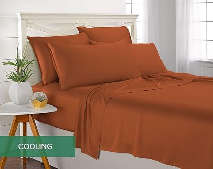 Pure Bamboo Full Sheets, Genuine 100% Organic Viscose Derived from Bamboo Bed - Image 5