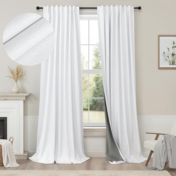 Long Curtain for Living Room 2 Panel Burg Custom 105 Inch Length Light Blocking by Pitalk