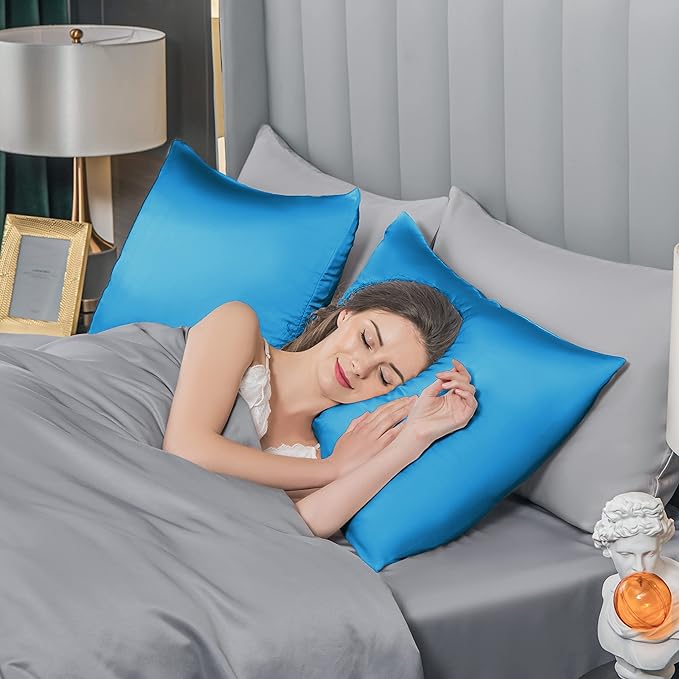 Mulberry Silk Pillowcase for Hair and Skin, Standard Size Cooling Silk Pillow - Image 5