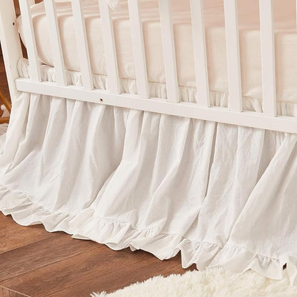 Brandream Boho Bohemian Girl Baby Nursery Crib Bed Skirt Dust Ruffle - Image 3