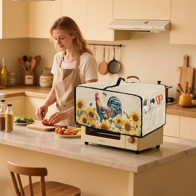 Microwave Oven Dust Cover Waterproof Dustproof Microwave Toaster Oven Cover - Image 3