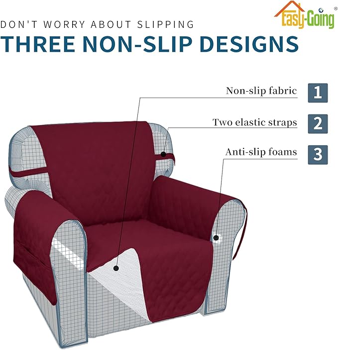 Easy-Going Waterproof Oversized Loveseat Covers Leakproof Couch Cover - Image 4