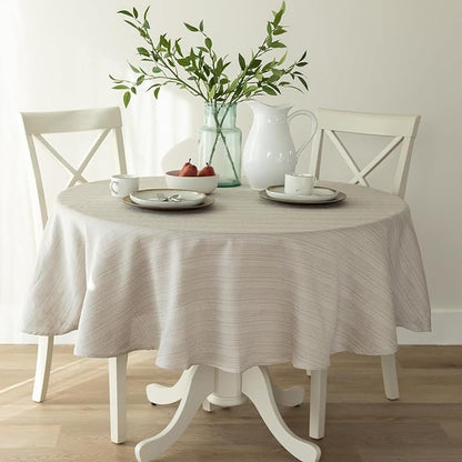 Benson Mills Cameron Textured Fabric Table Cloth, by BensonMills