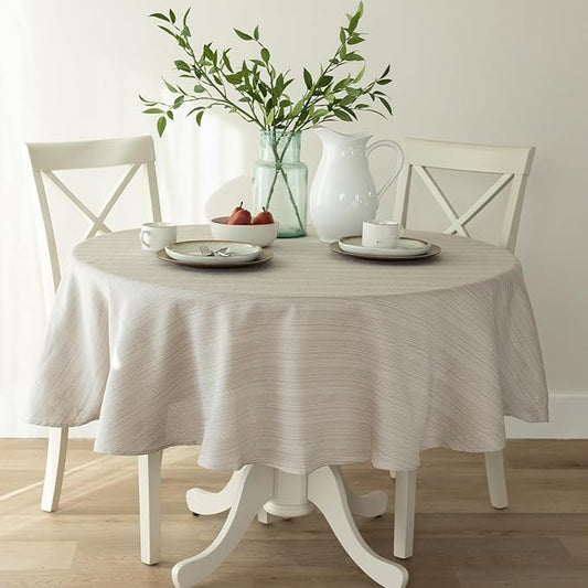 Benson Mills Cameron Textured Fabric Table Cloth, by BensonMills