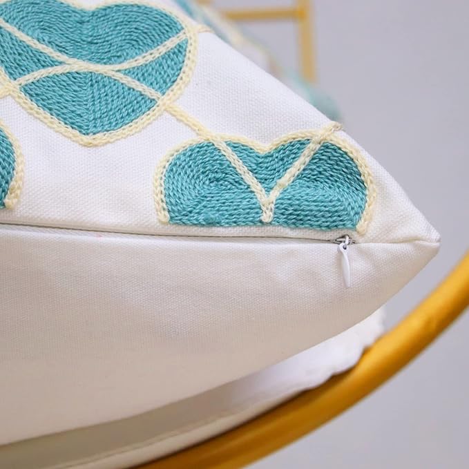 1 PCS Embroidered Throw Pillow Cover Home Decoration Cotton Decorative Square - Image 3