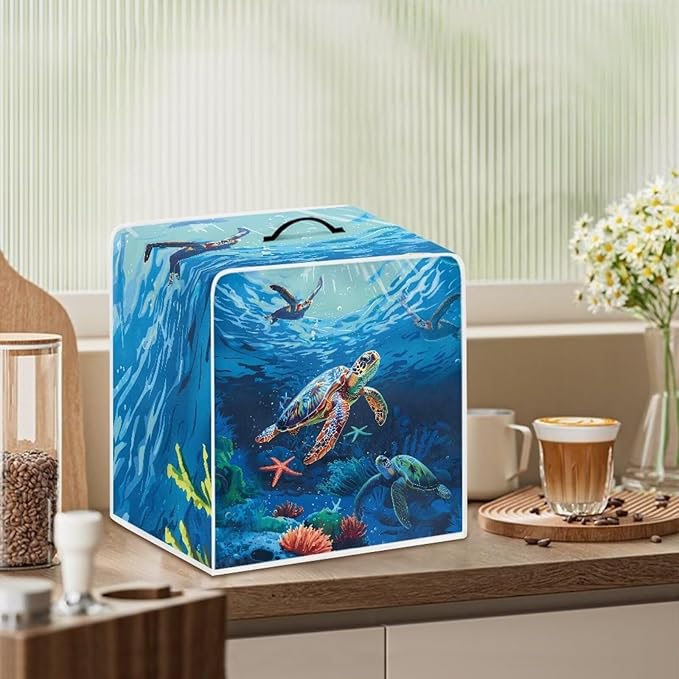 Mumeson Sea Turtle Coffee Maker Cover Universal Waterproof and Dustproof Cover - Image 6