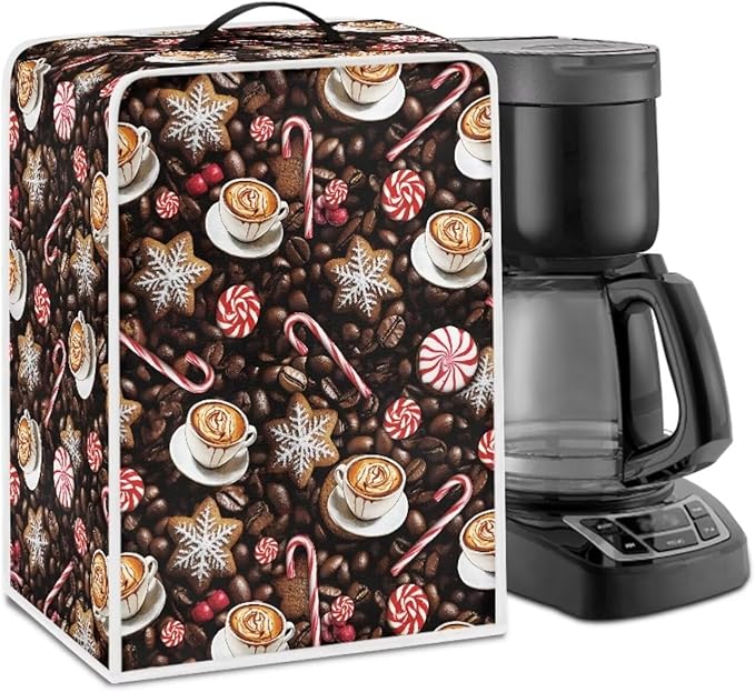 Coffee Maker Cover Christmas Coffee Machine Dust Cover Washable Folding Xmas by Unknown