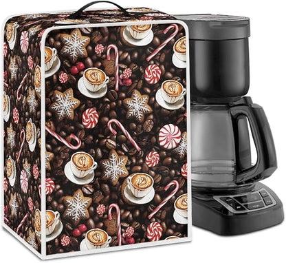 Coffee Maker Cover Christmas Coffee Machine Dust Cover Washable Folding Xmas by Unknown