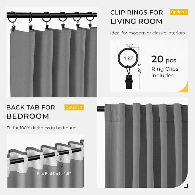 INOVADAY 100% Blackout Curtains - Image 2