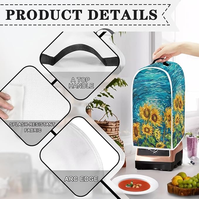 Sunflower Pattern Blender Dust Cover - Image 4