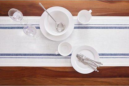 Solino Home Striped Linen Table Runner 108 Inches Long - Image 9