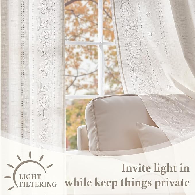 jinchan Winslow Lined Linen Curtains - Image 4
