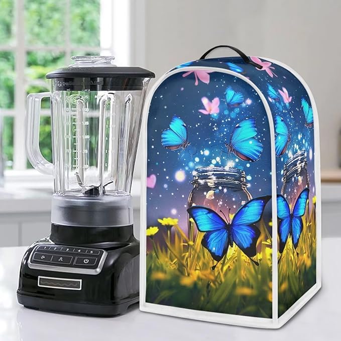 Talayituse Butterfly Flower Print Blender Dust Cover, Fingerprint Protection - Image 5