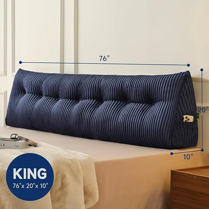 Z-hom King Headboard Pillow, Triangular Wedge Reading Pillow - Image 3