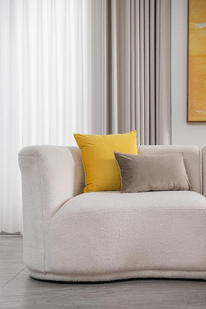 Decorative Pillow Covers 12x20 Taupe: 2 Pack Cozy Soft Velvet Rectangular Throw - Image 3