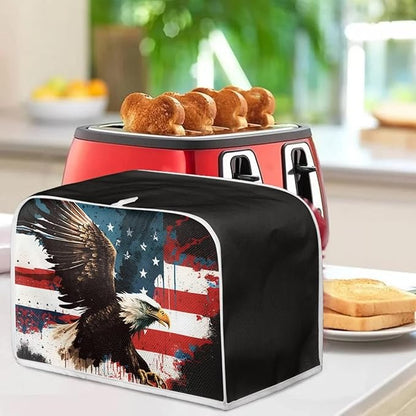 ZFRXIGN Bald Eagle Toaster Cover 2 Slice Wide Slot Small Appliance Covers - Image 3