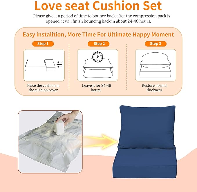 Outdoor Seat Cushions for Patio Furniture, Outdoor Chair Cushion - Image 6