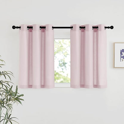 NICETOWN Blush Pink Linen Curtains by NICETOWN